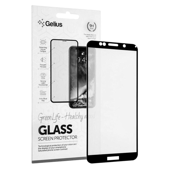 Защитное стекло Gelius Green Life Full Glue 2.5D для Huawei Y5P, Black