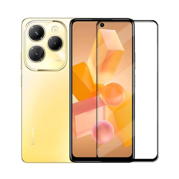 Закаленное защитное стекло Full Screen Tempered Glass для Infinix Hot 40i / Smart 8, Black