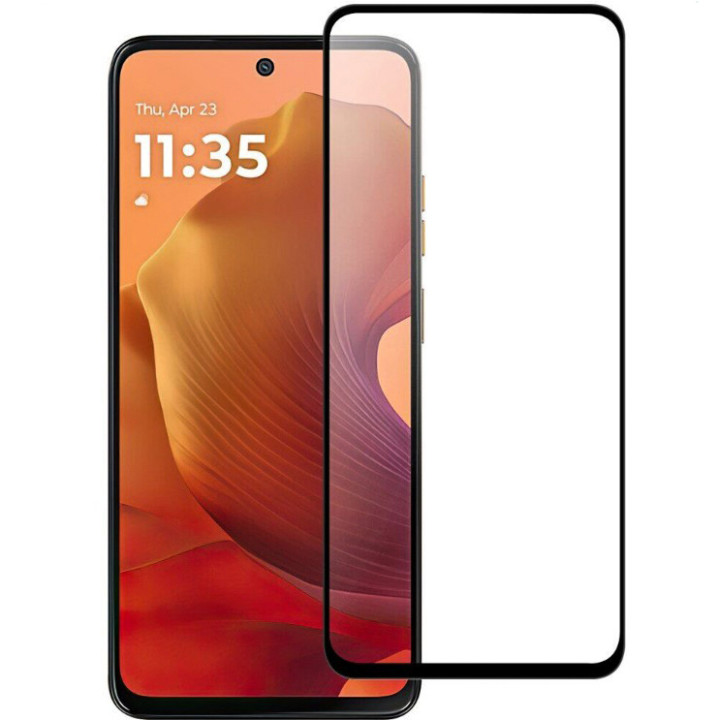 Защитное стекло Full Screen Tempered Glass для Motorola Moto G15 / G15 Power, Black