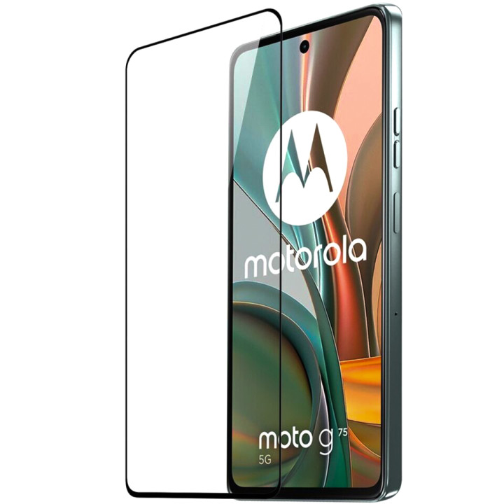 Захисне скло Full Screen Tempered Glass для Motorola Moto G75, Black