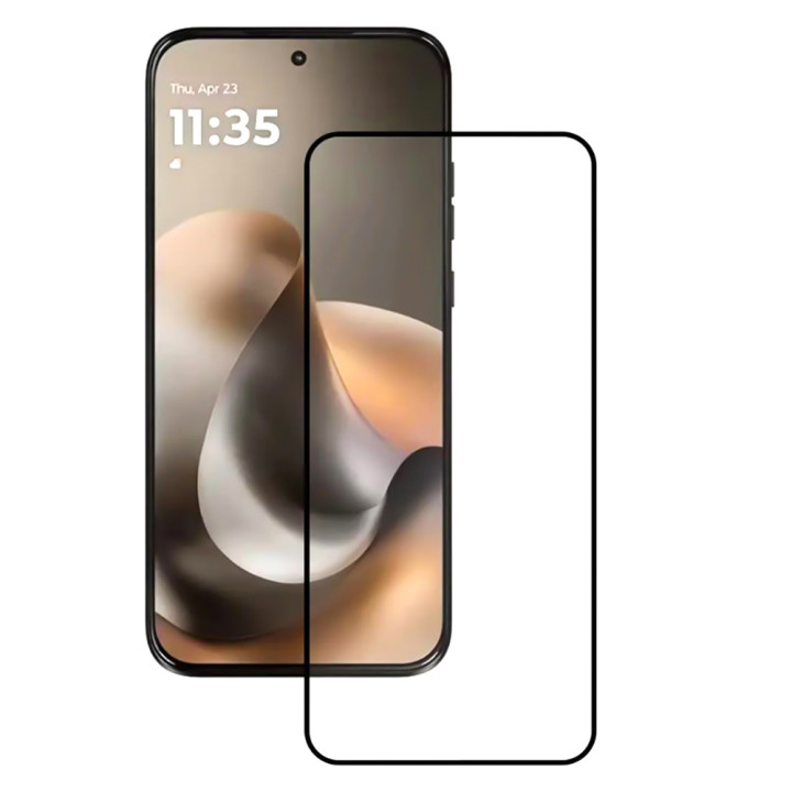 Защитное стекло Full Screen для Motorola Moto G17 / G17 Power​ с рамкой для автопоклейки