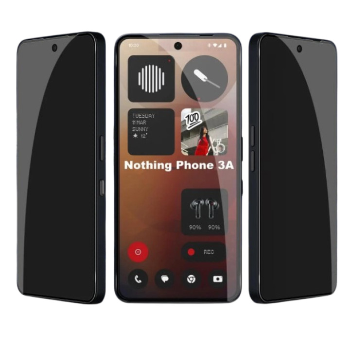 Защитное стекло Privacy Full Screen для Nothing Phone (3a) Pro, Black