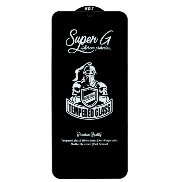 Защитное стекло Super-G Anti-Static Full Glue 2.5D для Xiaomi Redmi 13C / Redmi 13C 5G, Black