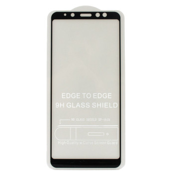 Захисне скло Full Screen Full Glue 2.5D Tempered Glass для Samsung A730 Galaxy A8 Plus 2018 Black