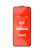 Защитное стекло Tempered Glass 21D Full Glue для Samsung Galaxy S21 FE с клейким основанием по всей поверхности, Black