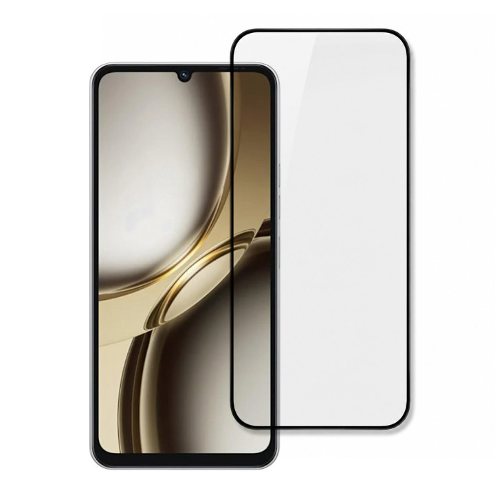 Защитное стекло Full Screen для Tecno Spark Go 3 с рамкой для автопоклейки