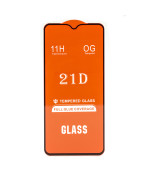 Защитное стекло Tempered Glass 21D Full Glue для Xiaomi Redmi 9T с клейким основанием по всей поверхности, Black