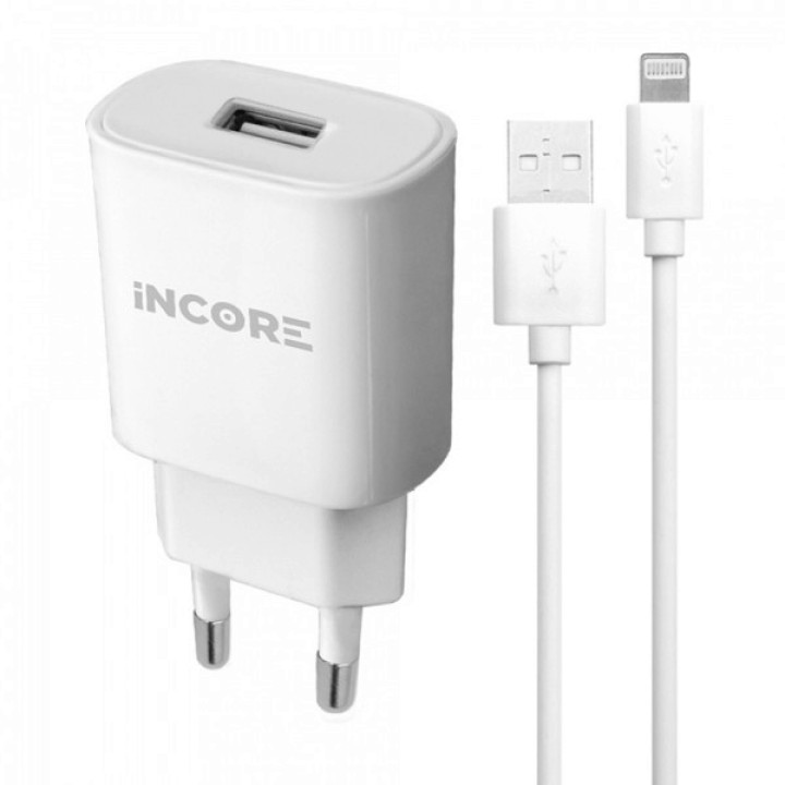 Сетевое зарядное устройство INCORE 4210D Lightning USB 2.0A White