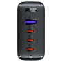 Мережевий зарядний пристрій ACEFAST A37 PD100W (3 TYPE-C / USB/ 5A) + Type-C-Type-C, Black