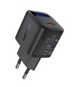 Мережевий зарядний пристрій ACEFAST A115 Type-C PD30W, Black