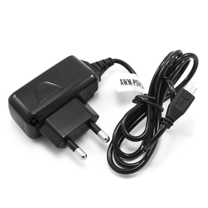 Мережевий зарядний пристрій AWM-Power micro-USB 1м, Black