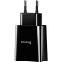 Мережевий зарядний пристрій Baseus Speed Mini CCFS-R01 2USB 2.1A без кабелю, Black