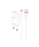 Сетевое зарядное устройство для Borofone BA49A 2.1A кабель microUSB 1m