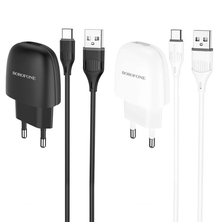 Сетевое зарядное устройство для Borofone BA49A 2.1A кабель Type-C 1m