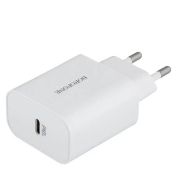 Мережевий зарядний пристрій Borofone BA57A QC3.0 PD20W 3A без кабеля, White