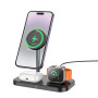 Беспроводное зарядное устройство Borofone BQ29 для смартфонов, наушников с технологией Qi, Apple Watch, Black