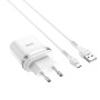 Мережевий зарядний пристрій Hoco C12Q 3.0A, QC 3.0 micro-usb 1м white 