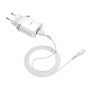 Мережевий зарядний пристрій Hoco C12Q 3.0A, QC 3.0 micro-usb 1м white 