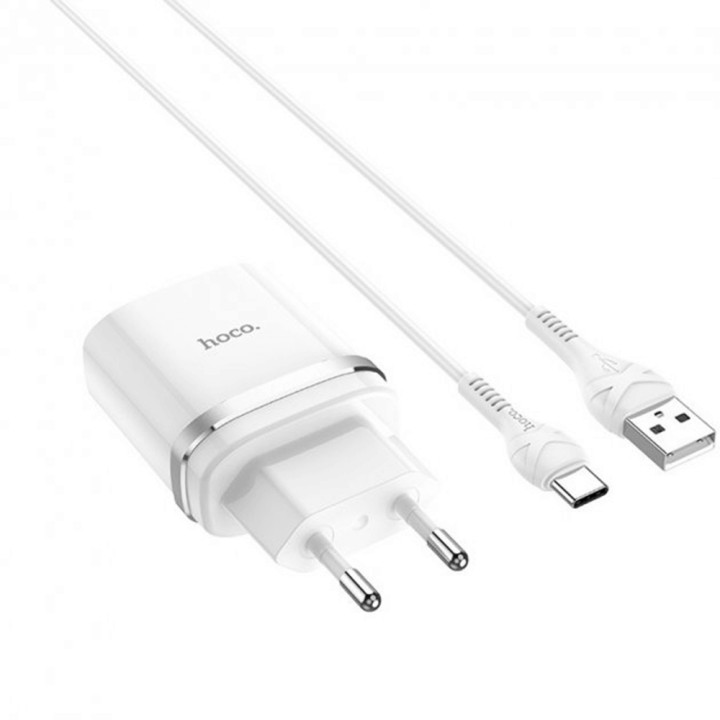 Сетевое зарядное устройство HOCO C12Q Smart QC3.0 18W 1USB Type-C, White