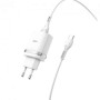 Сетевое зарядное устройство HOCO C12Q Smart QC3.0 18W 1USB Type-C, White