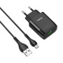 Сетевое зарядное устройство Hoco C72Q USB 2A QC3.0 18W microUSB 1m