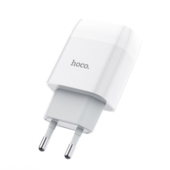Сетевое зарядное устройство Hoco C73A 2 Usb 2.4A без кабеля, White