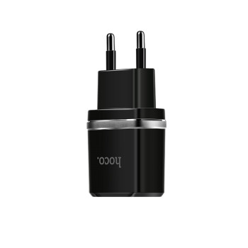 Сетевое зарядное устройство HOCO C12 2USB 2.4A, Lightning 1м