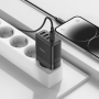 Сетевое зарядное устройство Hoco C127A Type-C / USB QC3.0 PD45W(1C3A) с кабелем Type-C to Lightning, Black