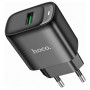 Сетевое зарядное устройство Hoco C140A 1USB QC 18W, без кабеля, Black