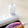 Сетевое зарядное устройство Hoco C72A USB 2.1A Lightning 1m, White