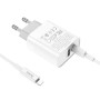 Сетевое зарядное устройство Hoco C80A USB, 3.1A PD, QC3.0 18W Type-C-Lightning 1m, White