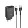 Сетевое зарядное устройство Hoco C86A 2 USB 2.4A Type-C 1м