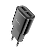 Сетевое зарядное устройство Hoco C88A Star round 2 USB 2.4A Lightning 1 м, Black