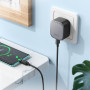 Сетевое зарядное устройство Hoco CS32A Type-C / USB QC3.0 PD20W с кабелем Typy-C to Type-C, Black