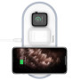 Безпровідний зарядний пристрій Hoco CW24 для смартфонів з технологією Qi, Apple Watch, AirPods White