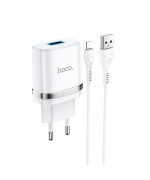 Мережевий зарядний пристрій Hoco N1 USB 2.4A Lightning 1m
