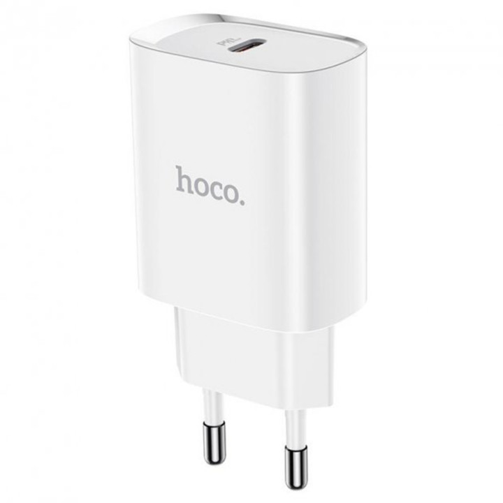 Мережевий зарядний пристрій HOCO N14 Type-C PD20W без кабеля, White