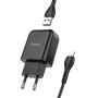 Мережевий зарядний пристрій Hoco N2 USB 2.1A Lightning 1m