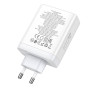 Сетевое зарядное устройство N31 Leader GAN 3USB-C / 1USB-A PD100W QC3.0, White