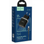Сетевое зарядное устройство Hoco N4 Aspiring с кабелем MicroUSB 2.4A 2USB, Black