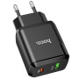 Сетевое зарядное устройство Hoco N5 USB QC3.0 3A, Type-C PD 20W, Black