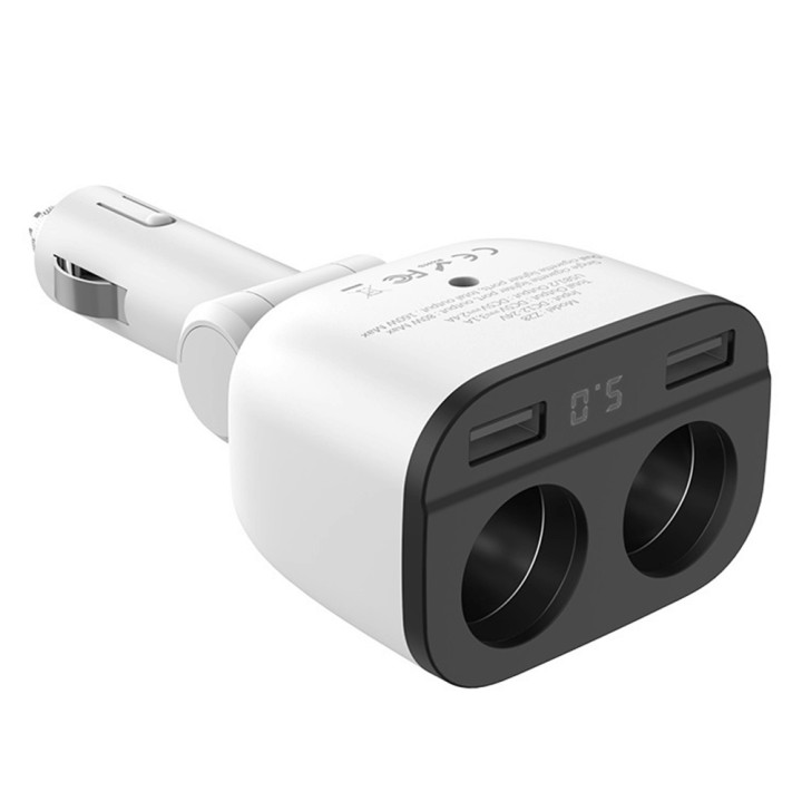 Aвтомобільний зарядний пристрій Hoco Z28 3.1A 2 USB White