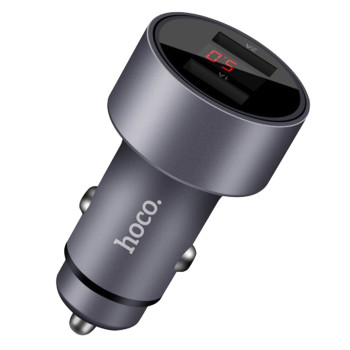 Aвтомобільний зарядний пристрій Hoco Z9 3.1A 2 USB Gray