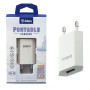 Мережевий зарядний пристрій Inkax CD-42 USB 1.2A, без кабеля, White