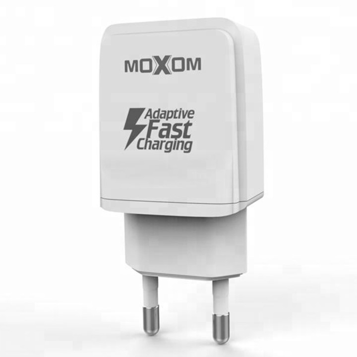 Мережевий зарядний пристрій Moxom KH-31Y QC 3.0 USB 2.4A Type-C 1м, White