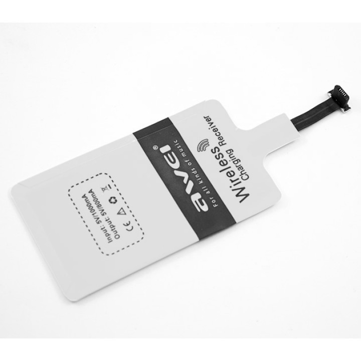 QI приемник для беспроводной зарядки AWEI Micro USB, Android OS Yellow