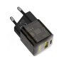 Сетевое зарядное устройство XO CE05 PD30W+QC3.0 18W (1USB/1Type-C), Black