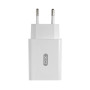 Мережевий зарядний пристрій XO L36 USB 3A QC3.0, без кабелю, White