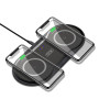 Безпровідний зарядний пристрій XO WX025 для смартфонів, навушників з технологією Qi, Black
