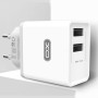 Сетевое зарядное устройство XO L31 2 USB 2.4A lightning 1м, White